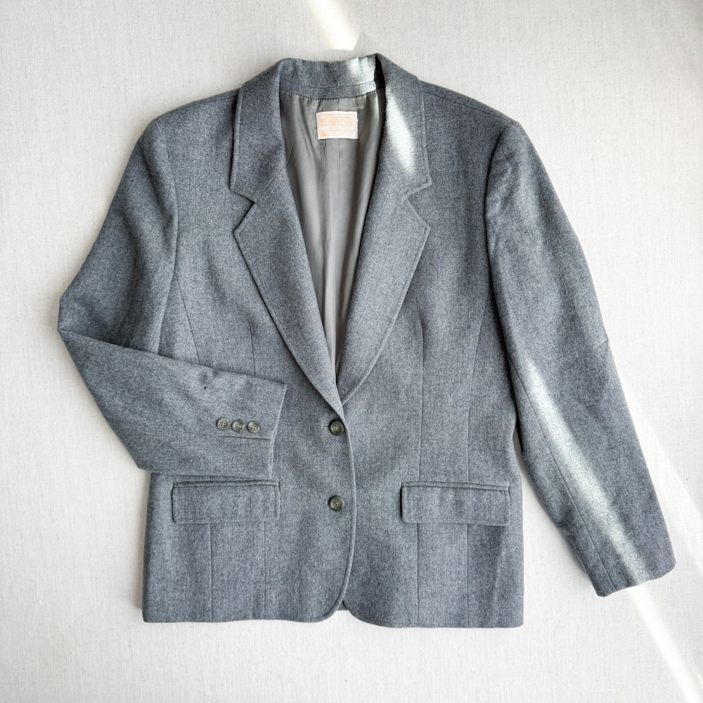 Pendleton vtg gray wool blazer jacket size M